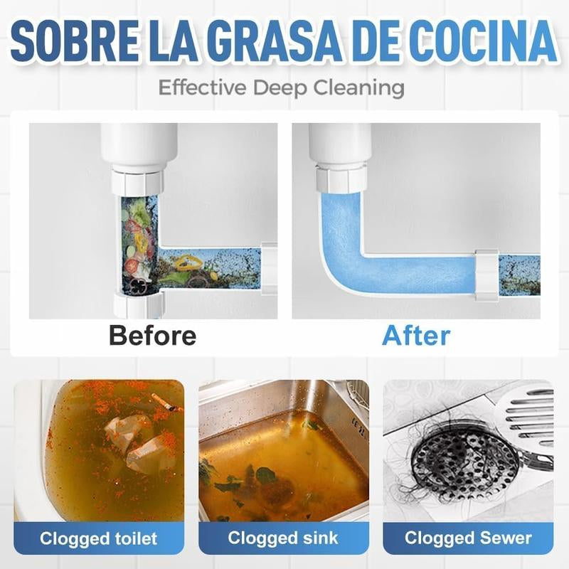 Pipeline Dredging Agent 300G - Ultimate Drain Clog Remover for Effortless Plumbing Maintenance in Kitchens, Bathrooms, and Toilets