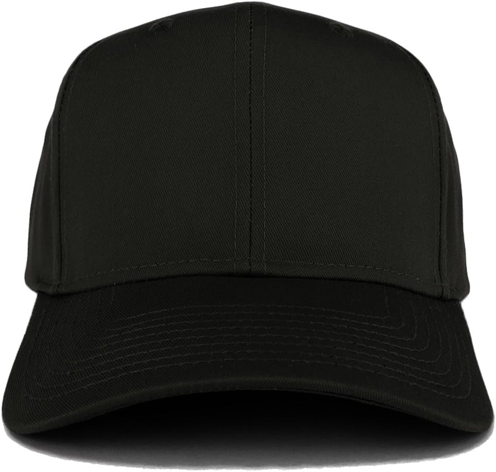 XXL Oversized High Crown Adjustable Solid Baseball Cap
