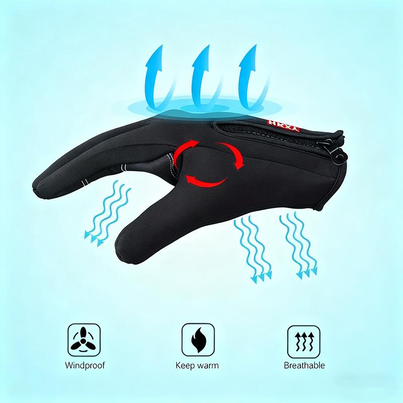 Professional Outdoor Winter Gloves with Touchscreen Capability and Windproof Full-Finger Design for Sports, Travel, and Everyday Use