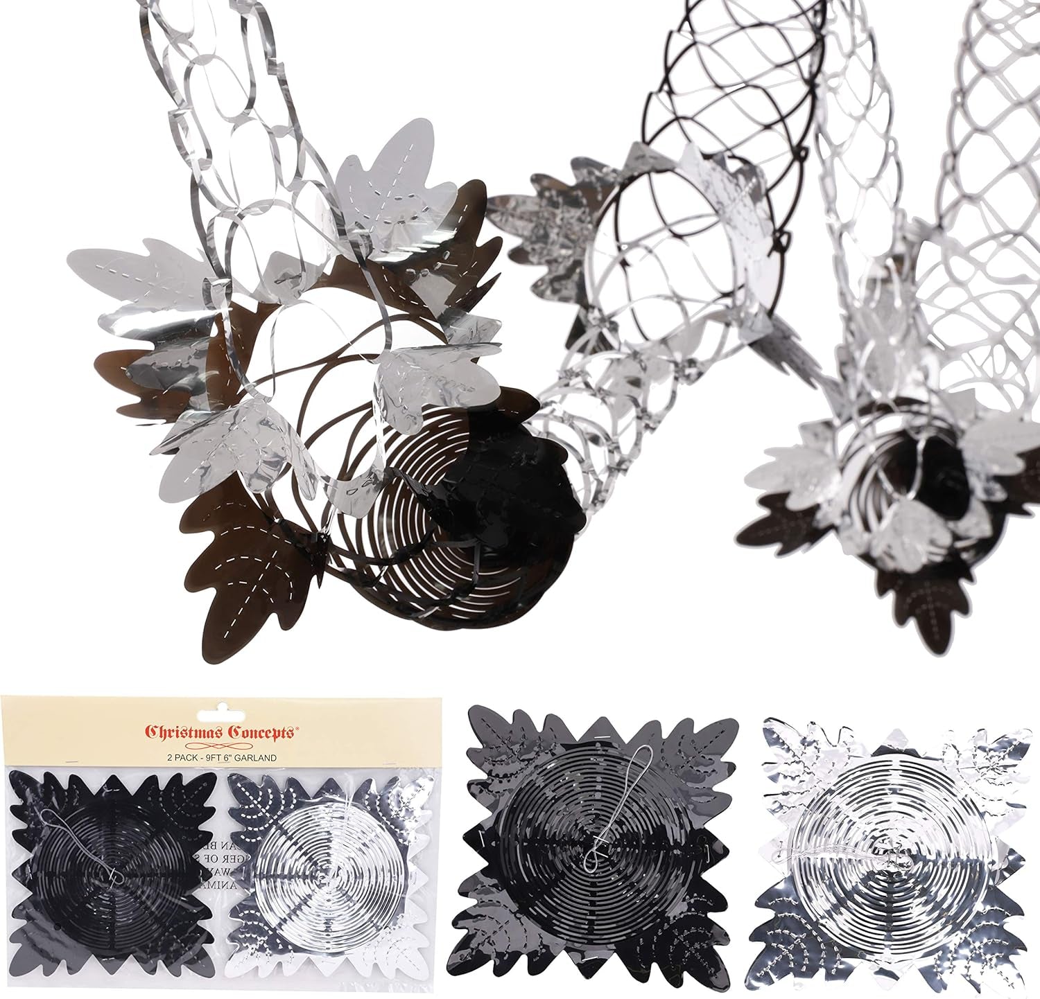 ® Set of 2 9Ft Baby Pink Garland Festive Hanging Decorations