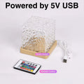 Ocean Lamp Water Light Projector - Water Ripple Projector Light Cube Aurora Northern Lights Wave Ripple Night Light for Bedroom