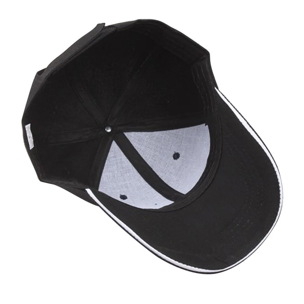 Baseball Cap Women Men Baseball Snapback Hat -Hop Adjustable Black + One Size