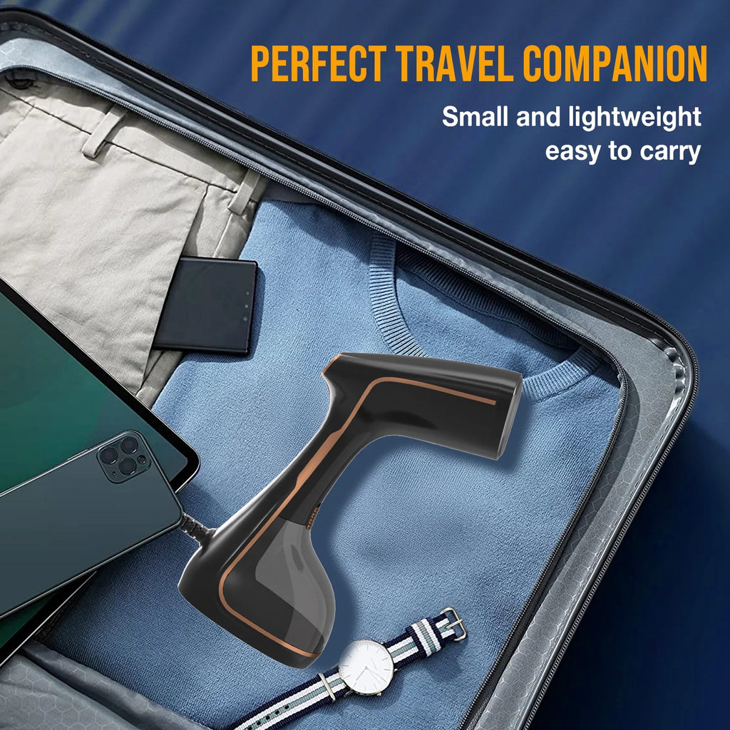 Effortless Wrinkle Removal with the LOHEER 1200W Portable Clothes Steamer - Perfect for Home and Travel!