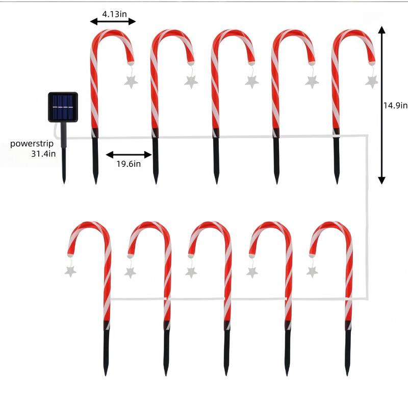 Enchant Your Outdoors with Solar-Powered LED Christmas Tree Lights - Choose Between 5 or 10 Pack for Stunning Waterproof Decor!