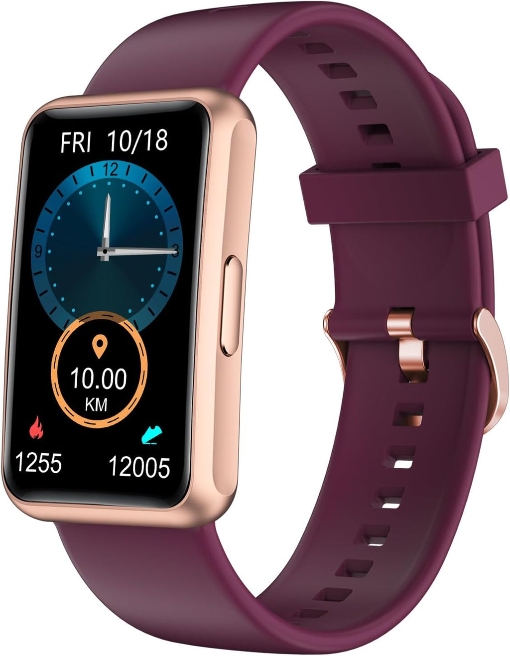 Fitness Tracker - IP68 Waterproof Fitness Watch for Men and Women, Full Touch Screen with Step and Calorie Counter, Sleep Tracker, and Alarm Clocks (Purple)