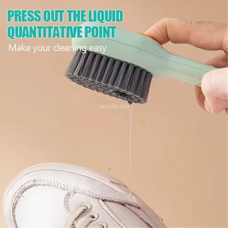 Ultimate Fashion Multifunctional Shoe Brush - Soft Bristles & Automatic Liquid Dispenser for Effortless Cleaning of Shoes and Household Items