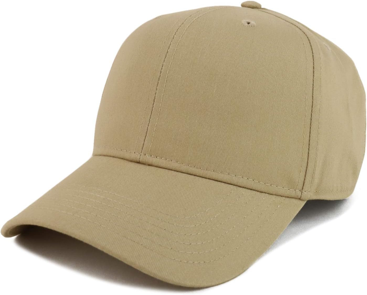 XXL Oversized High Crown Adjustable Solid Baseball Cap