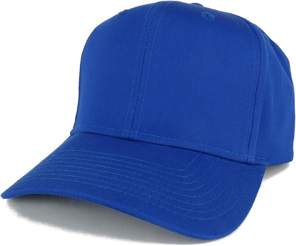 XXL Oversized High Crown Adjustable Solid Baseball Cap