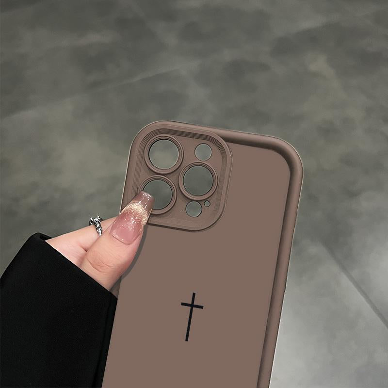 Sleek Shockproof Biblical Cross Phone Case for iPhone 17 Pro Max, 16 Pro Max, 15 Pro, 14, 13, 12, and 11 - Lightweight and Drop-Proof Protection