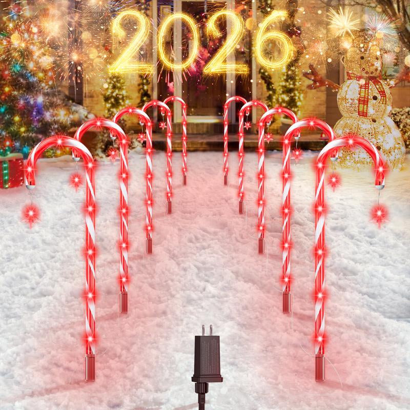 Illuminate Your Holidays with Stunning Christmas Solar Candy Cane Lights - 160 Vibrant Red LEDs, Dual Power Options, 8 Lighting Modes, and Waterproof Design for Indoor & Outdoor Festivities
