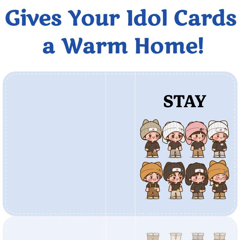 K-Pop Photocard Binder with 400 Pockets, Stylish Cartoon Idol Photo Album, PU Leather Zipper with Wrist Strap