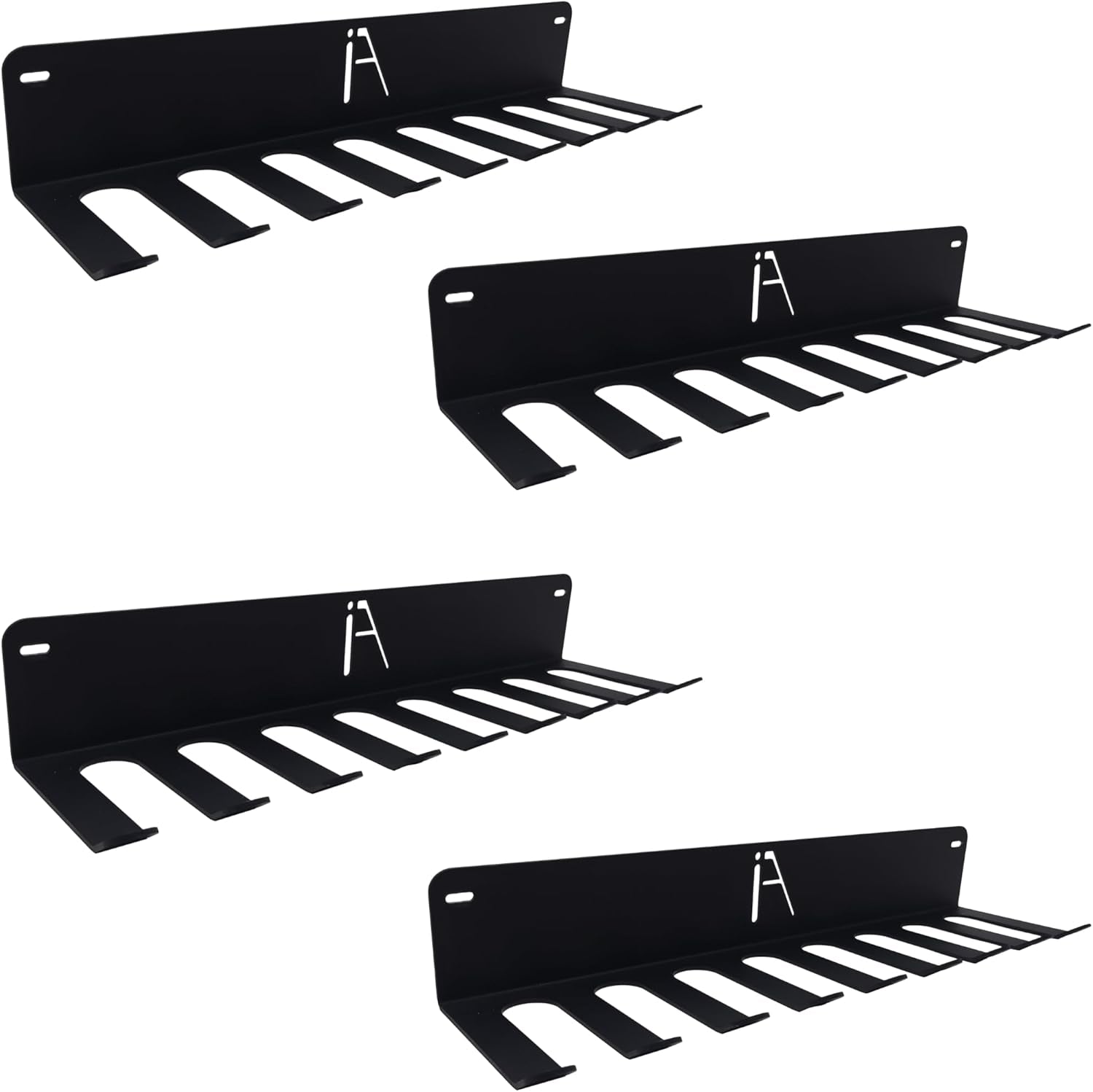 USA Omega Beast Heavy-Duty Gym Storage Rack with 11 Hooks - Wall Organizer for Resistance Bands, Jump Ropes, Barbells, Lifting Belts, and Cable Attachments