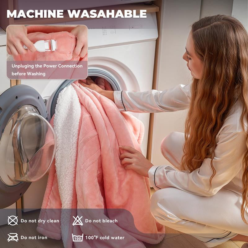 Experience Ultimate Comfort with the TEHANLD Electric Wearable Heated Blanket – Cozy Up with Foot Pockets, Sleeves, and 6 Heat Settings!