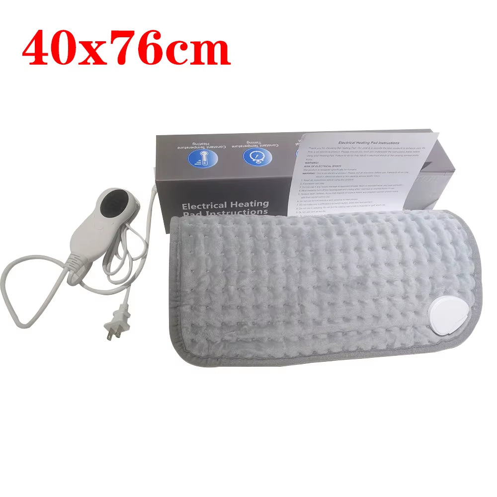 Washable Electric Heating Pad Heat Therapy Thermal Massage Mat Winter Warmer Blanket for Shoulder Body Abdomen Back Pain Relief