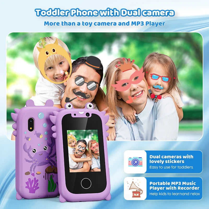 Discover the Fun of Learning with the Kids Smart Phone Educational Toy - A Musical Player with Dual Camera and Touchscreen!