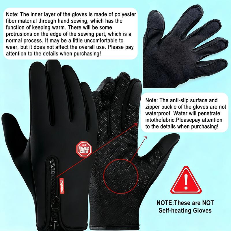 Professional Outdoor Winter Gloves with Touchscreen Capability and Windproof Full-Finger Design for Sports, Travel, and Everyday Use