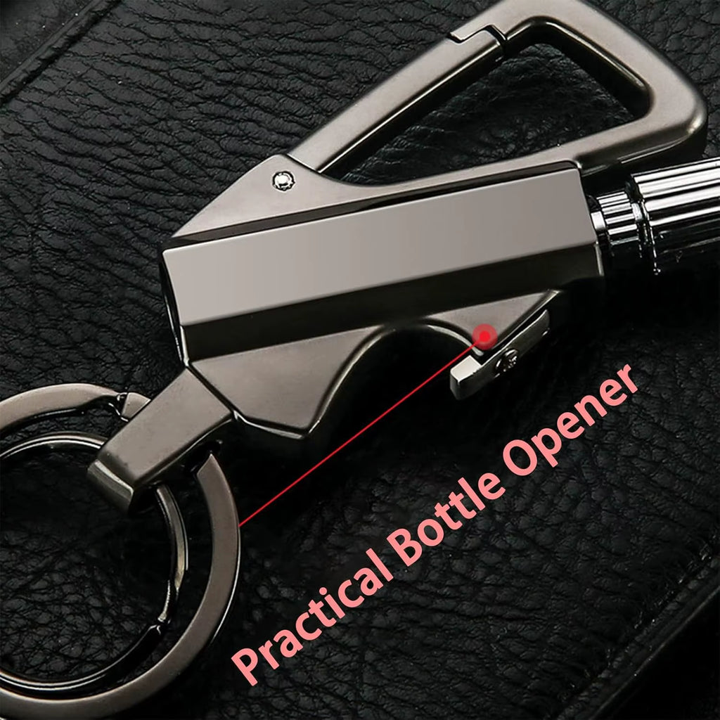 Ultimate Multi-Tool Permanent Match Lighter with Keychain Bottle Opener - Windproof & Waterproof Fire Starter for Outdoor Adventures