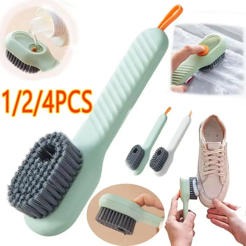Ultimate Fashion Multifunctional Shoe Brush - Soft Bristles & Automatic Liquid Dispenser for Effortless Cleaning of Shoes and Household Items
