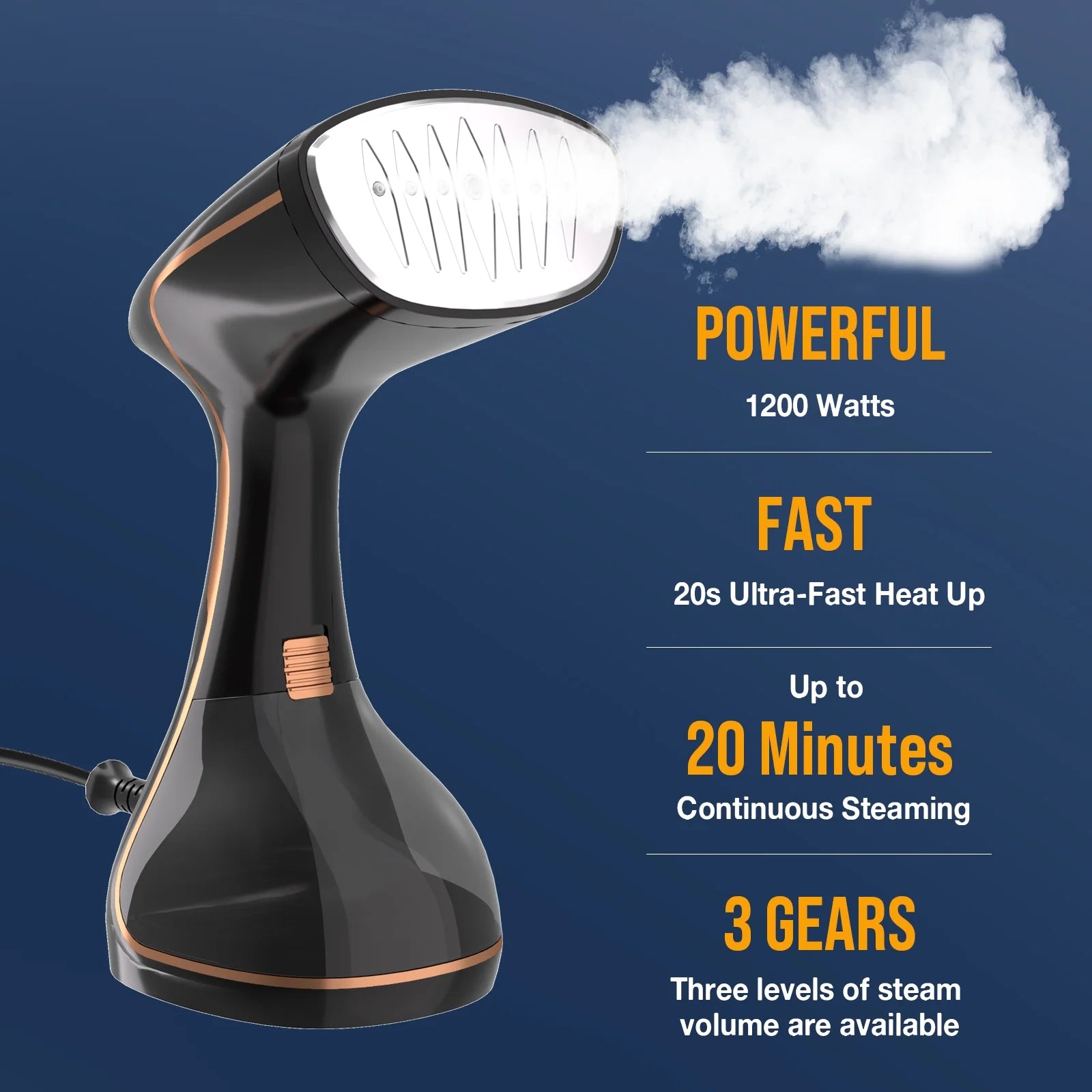 Effortless Wrinkle Removal with the LOHEER 1200W Portable Clothes Steamer - Perfect for Home and Travel!