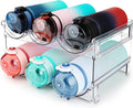 Water Bottle Storage Organizer Set - 2 Pack Stackable Rack for Cabinet