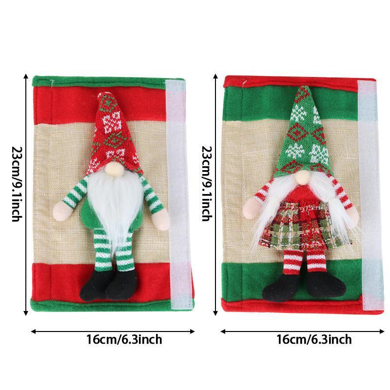Festive Christmas Gnome Refrigerator Door Handle Covers - Kitchen Appliance Decor for Fridge, Microwave, and Dishwasher - Ideal Holiday Party Favors and Ornaments