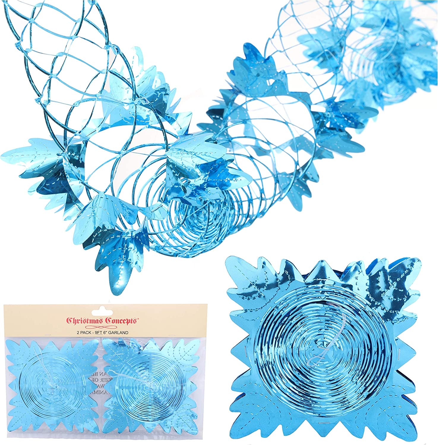 ® Set of 2 9Ft Baby Pink Garland Festive Hanging Decorations