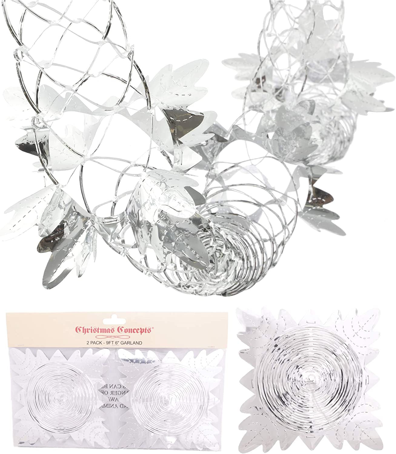 ® Set of 2 9Ft Baby Pink Garland Festive Hanging Decorations