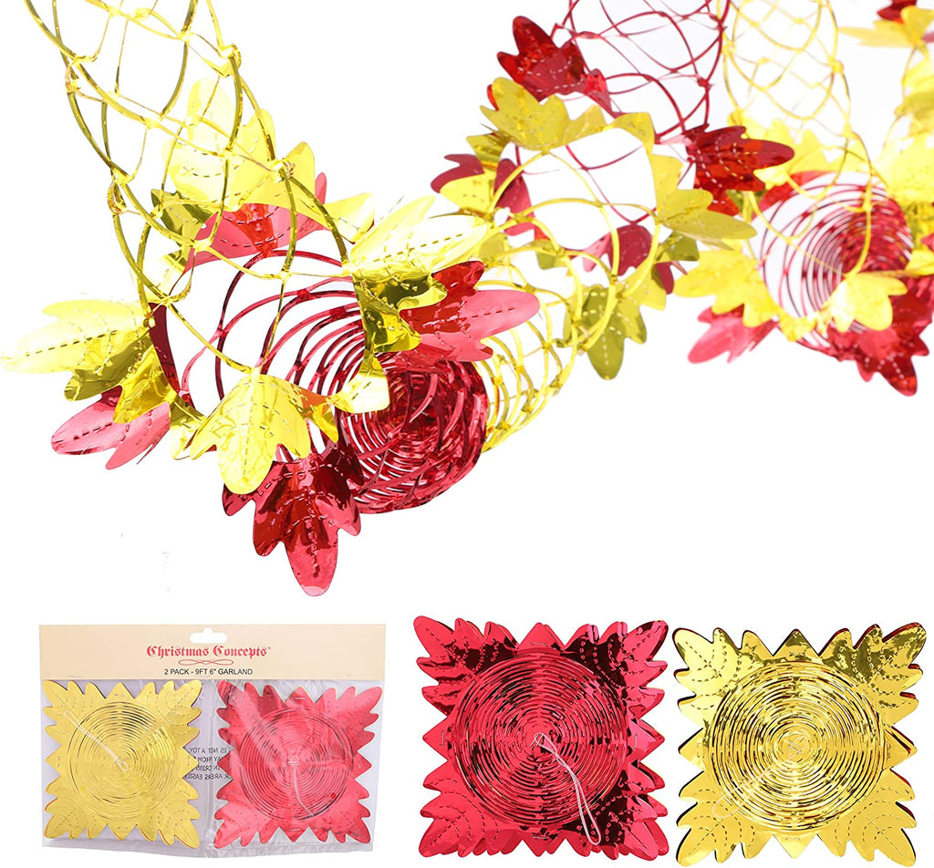 ® Set of 2 9Ft Baby Pink Garland Festive Hanging Decorations