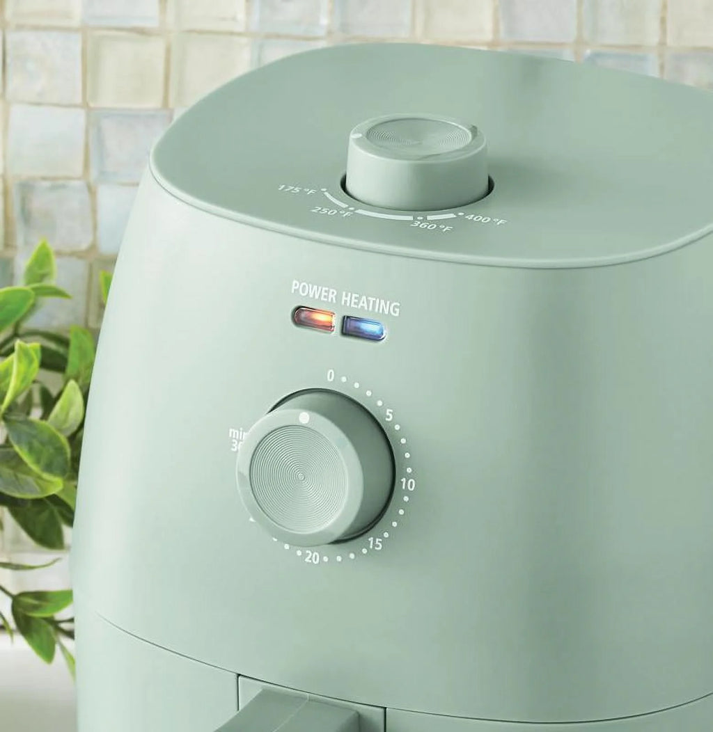 Compact 2.2 Qt Sage Green Air Fryer - Healthy Cooking with Automatic Shut-Off & Nonstick Convenience