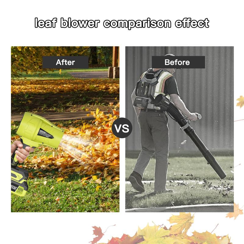 SEESE Turbo Jet Blower - High-Performance Cordless Handheld Blower for Snow and Leaves, Lightweight Design for Effortless Operation, Ideal for Automotive Drying and Gift Giving