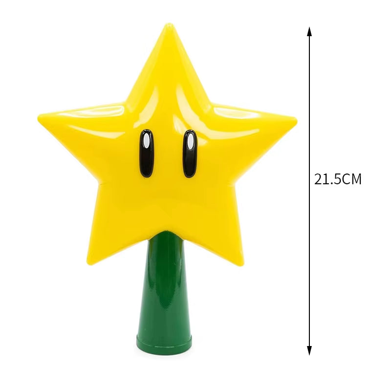 20CM Super Star Light Figure Handheld Christmas Tree Topper Decoration Star Pendant Peak Xmas Tree Top Desk Lamp for Gifts