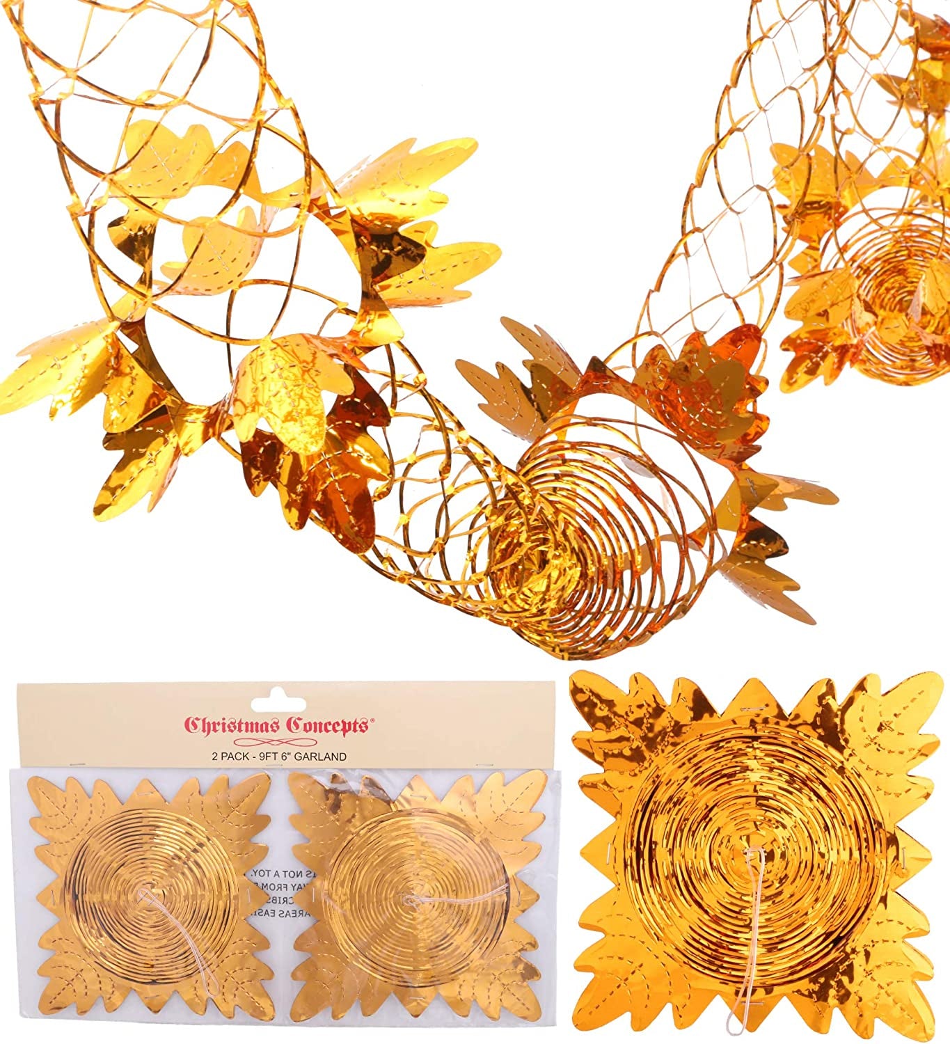 ® Set of 2 9Ft Baby Pink Garland Festive Hanging Decorations