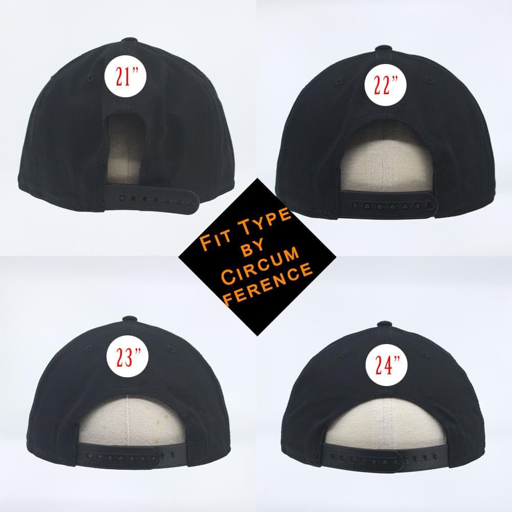 Classic Plain Cotton Twill Adjustable Flat Bill Snapback Caps