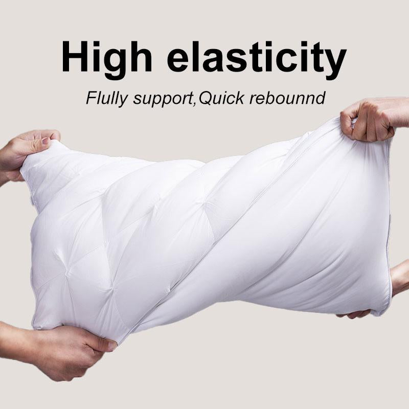 Hotel Collection Down Alternative Gusseted Bed Pillows - Soft and Fluffy Support for Back, Stomach, and Side Sleepers in Pink, Gray, and White