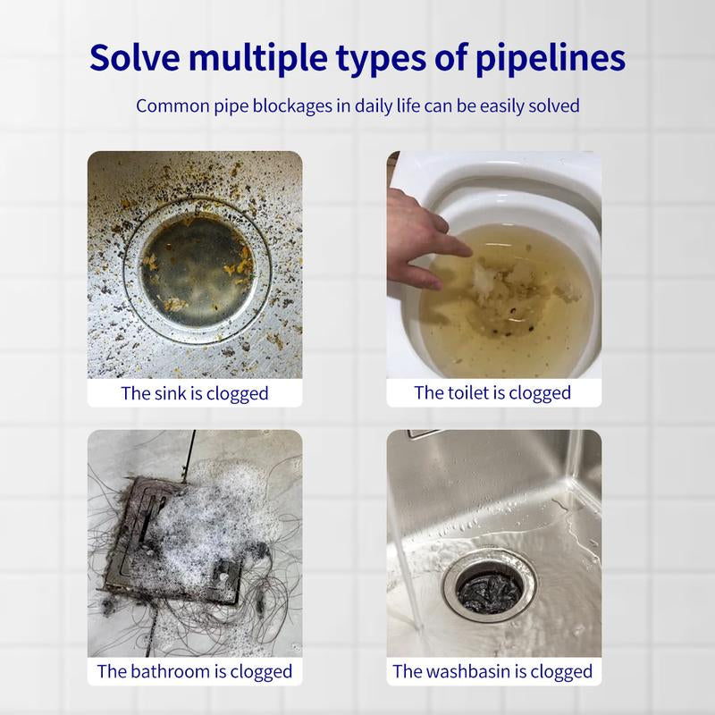 Pipeline Dredging Agent 300G - Ultimate Drain Clog Remover for Effortless Plumbing Maintenance in Kitchens, Bathrooms, and Toilets