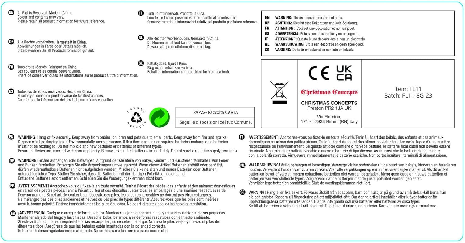 ® Set of 2 9Ft Baby Pink Garland Festive Hanging Decorations