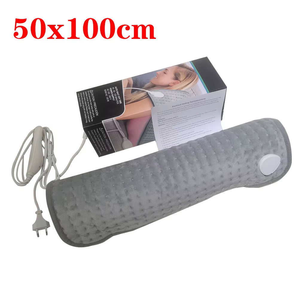 Washable Electric Heating Pad Heat Therapy Thermal Massage Mat Winter Warmer Blanket for Shoulder Body Abdomen Back Pain Relief