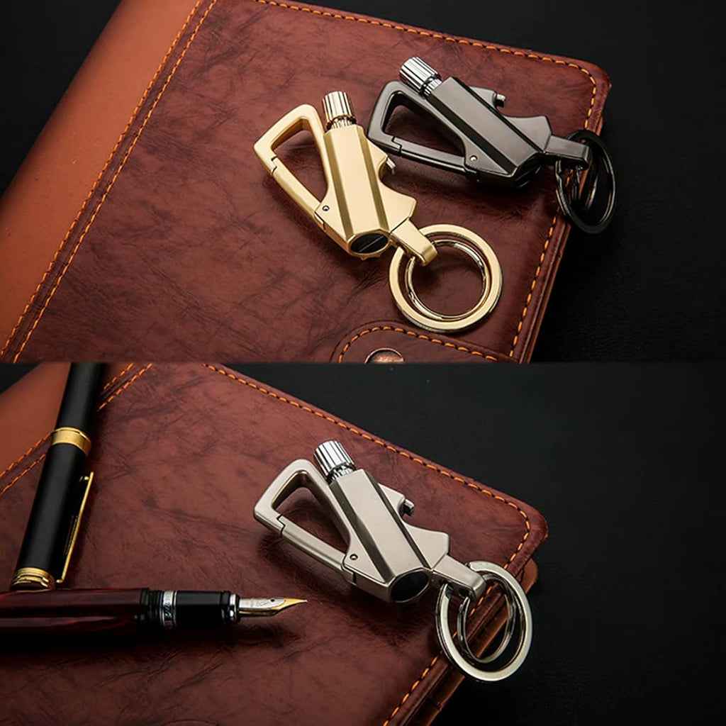 Ultimate Multi-Tool Permanent Match Lighter with Keychain Bottle Opener - Windproof & Waterproof Fire Starter for Outdoor Adventures