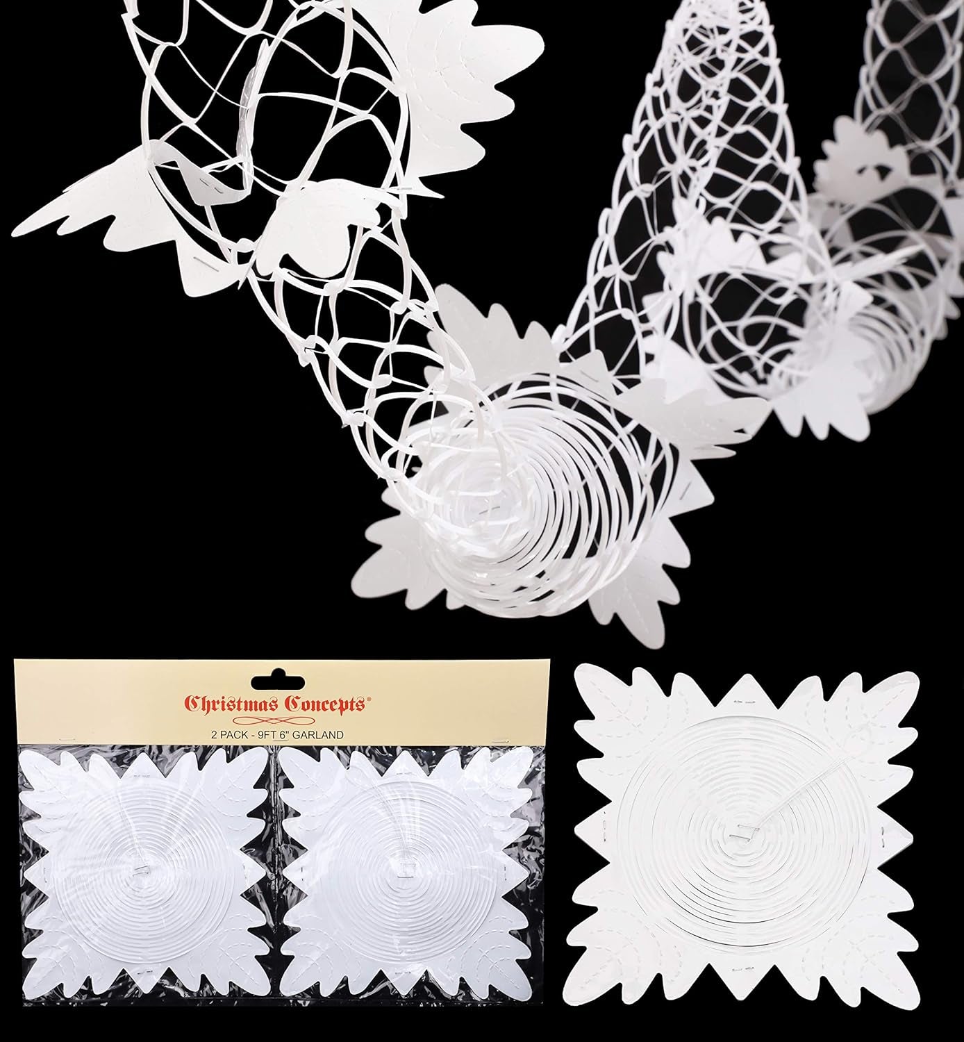 ® Set of 2 9Ft Baby Pink Garland Festive Hanging Decorations