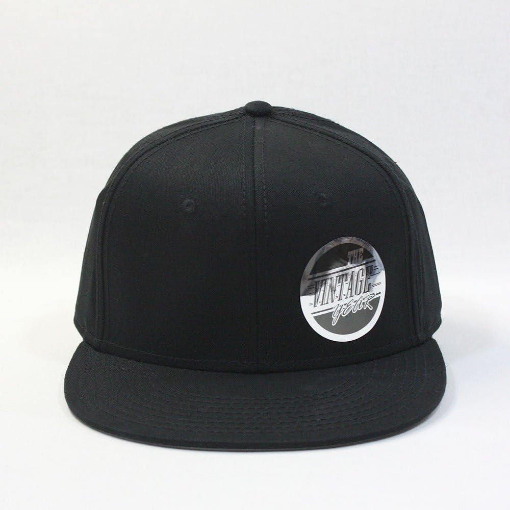 Classic Plain Cotton Twill Adjustable Flat Bill Snapback Caps