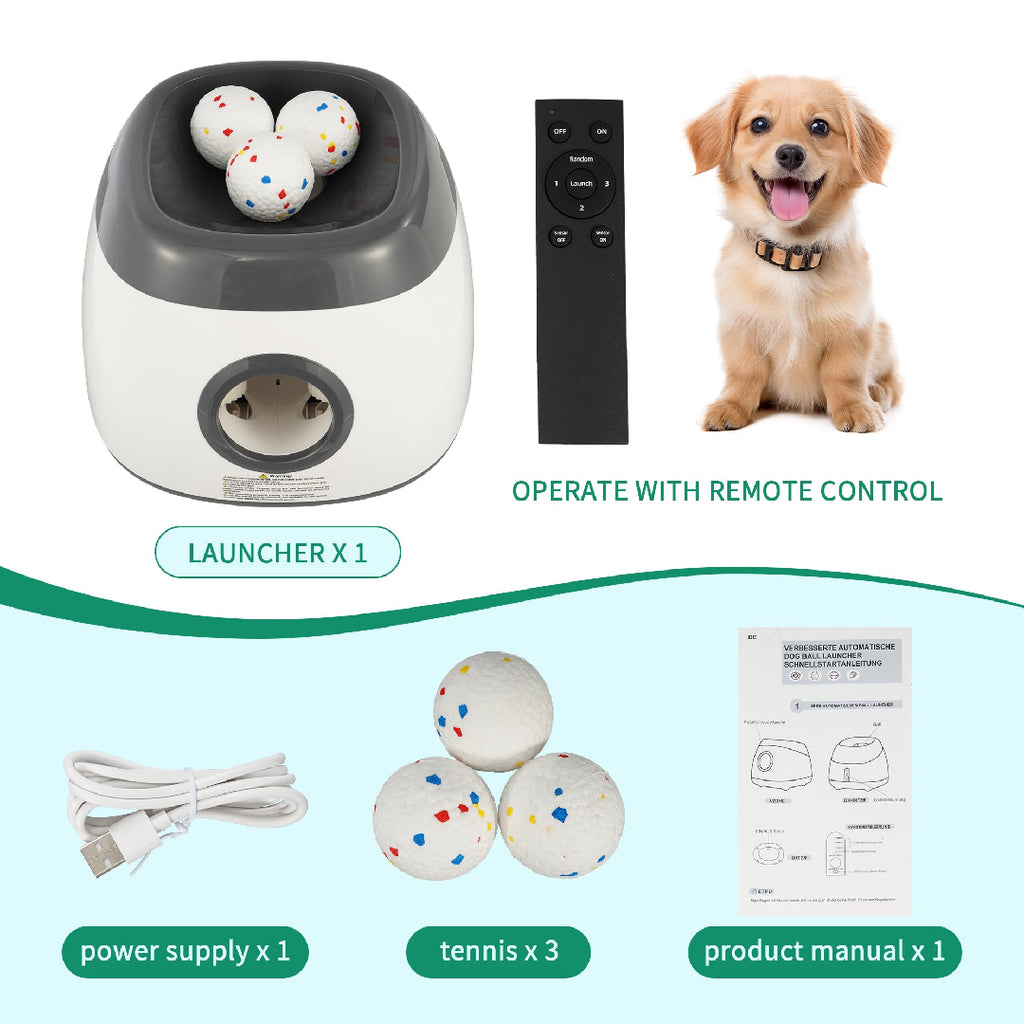 Automatic Dog Ball Launcher - Interactive Fetch Toy for Endless Fun with Your Pup