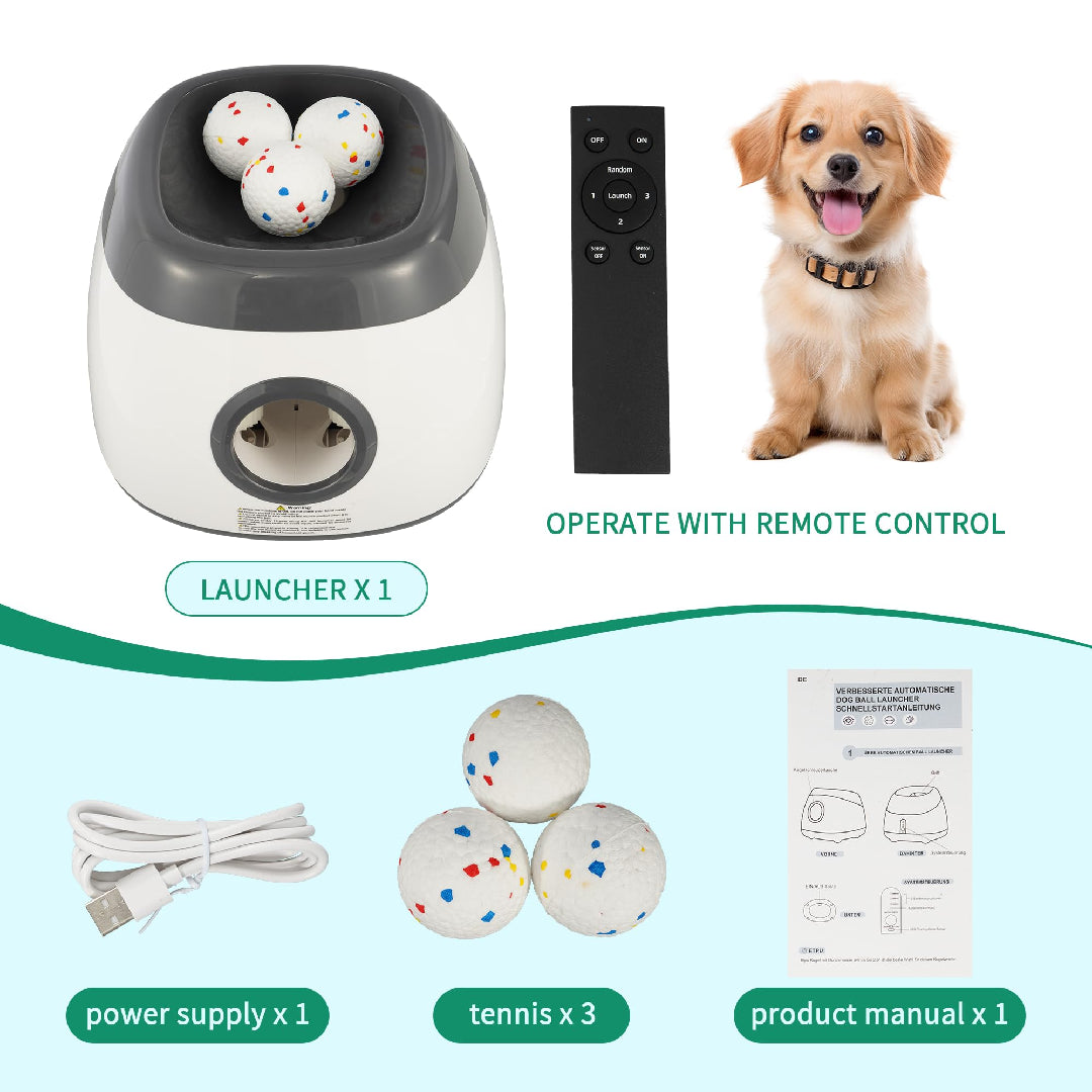 Automatic Dog Ball Launcher - Interactive Fetch Toy for Endless Fun with Your Pup