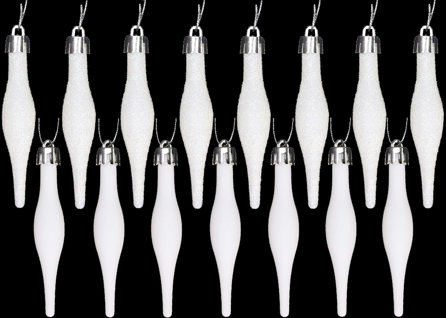 ® Set of 15 8.5cm Droplet Baubles - Matte and Glitter Finish - Rioja Red Christmas Ornaments