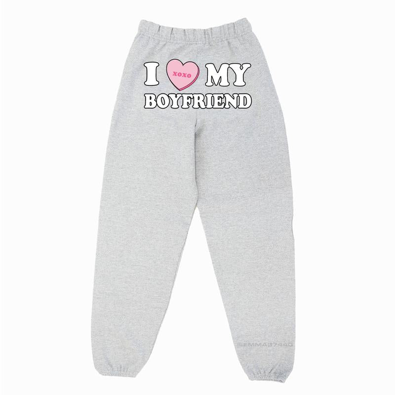 Heart My Boyfriend Sweatpants | Ideal Valentine's Day Gift for Him