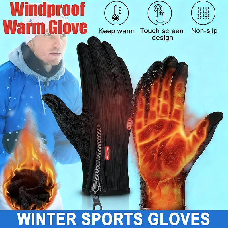 Professional Outdoor Winter Gloves with Touchscreen Capability and Windproof Full-Finger Design for Sports, Travel, and Everyday Use