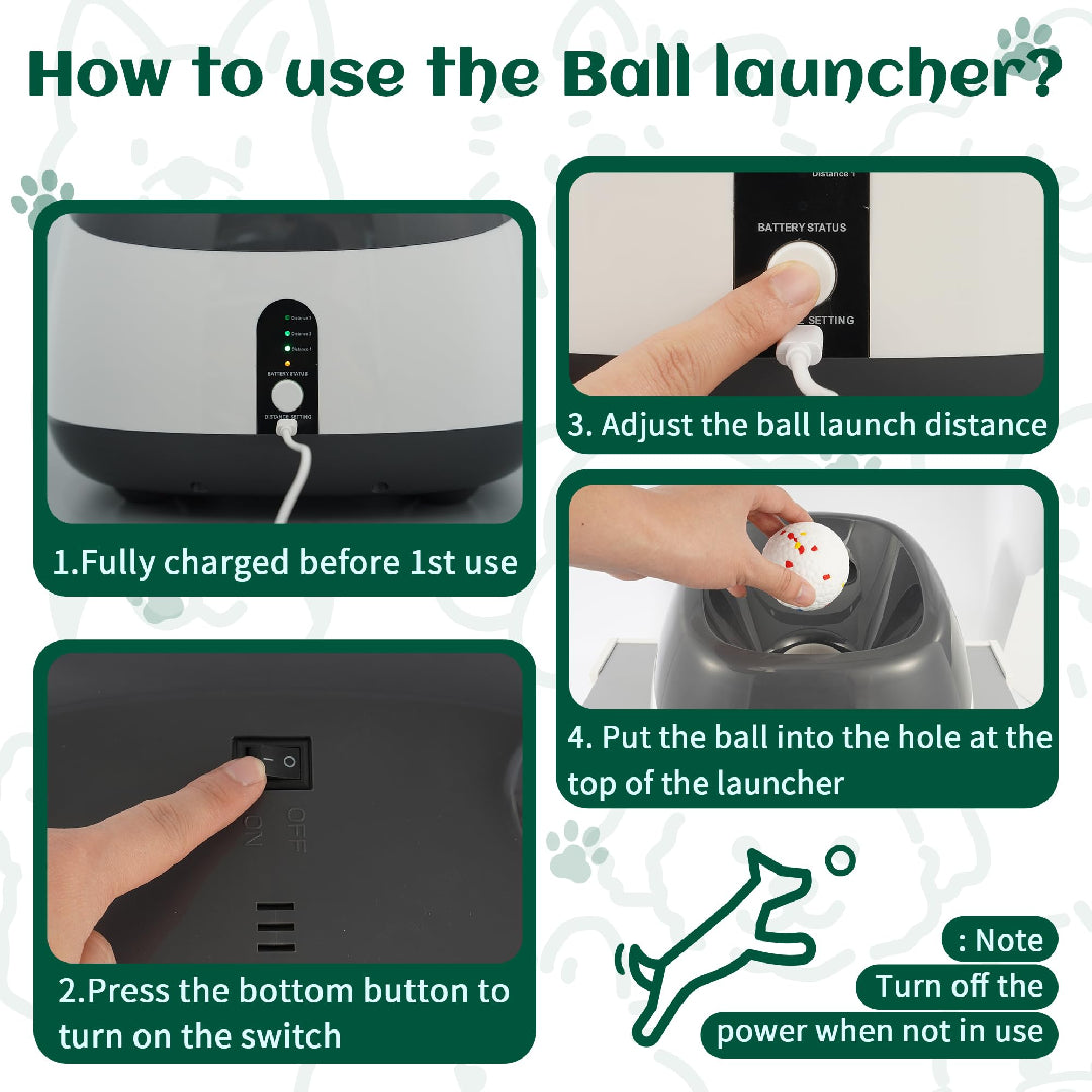 Automatic Dog Ball Launcher - Interactive Fetch Toy for Endless Fun with Your Pup