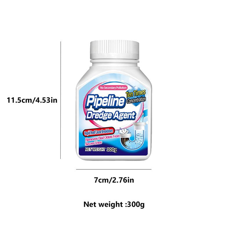 Pipeline Dredging Agent 300G - Ultimate Drain Clog Remover for Effortless Plumbing Maintenance in Kitchens, Bathrooms, and Toilets