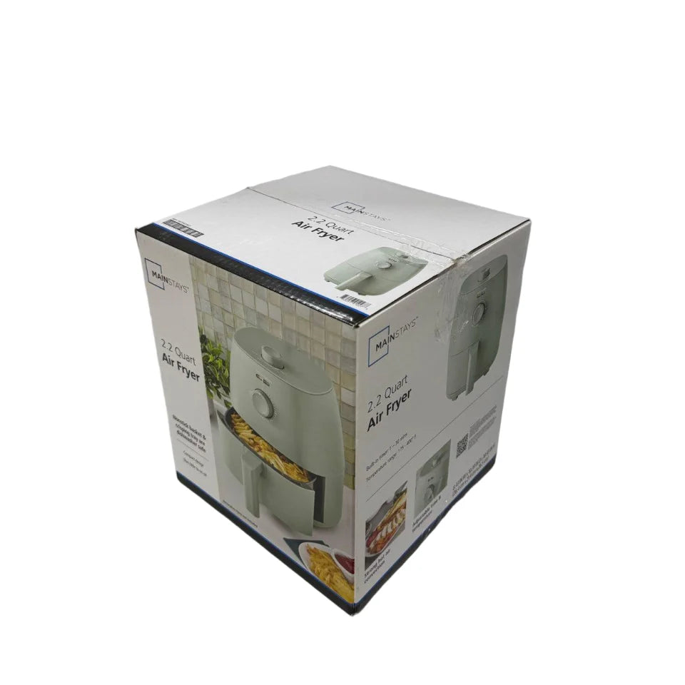 Compact 2.2 Qt Sage Green Air Fryer - Healthy Cooking with Automatic Shut-Off & Nonstick Convenience