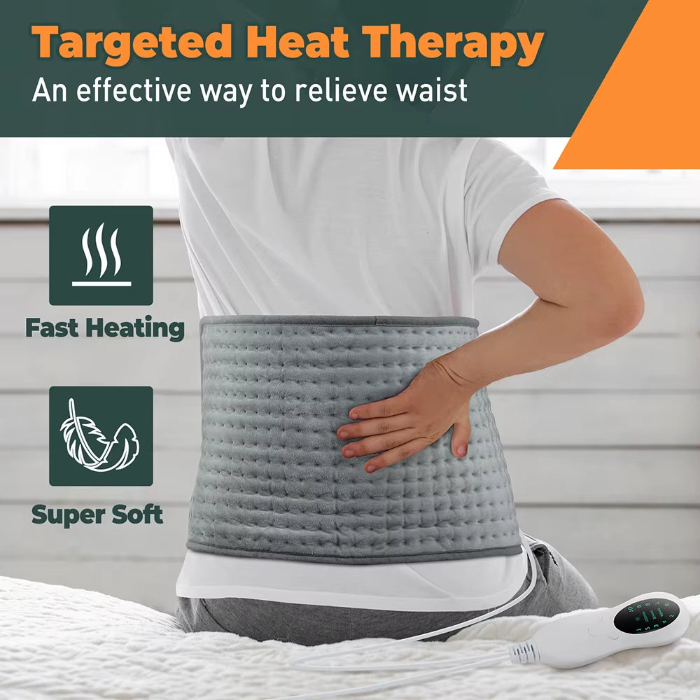 Washable Electric Heating Pad Heat Therapy Thermal Massage Mat Winter Warmer Blanket for Shoulder Body Abdomen Back Pain Relief
