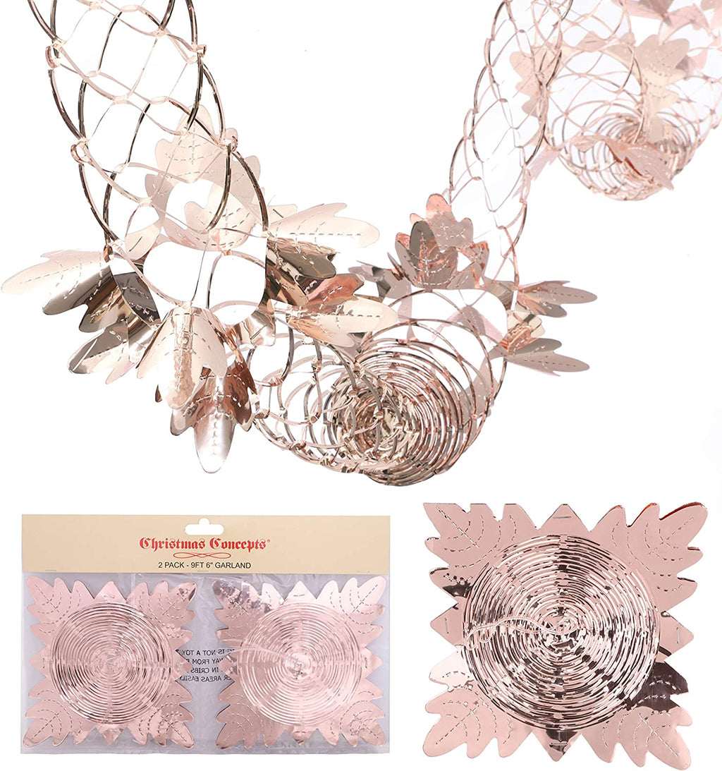 ® Set of 2 9Ft Baby Pink Garland Festive Hanging Decorations